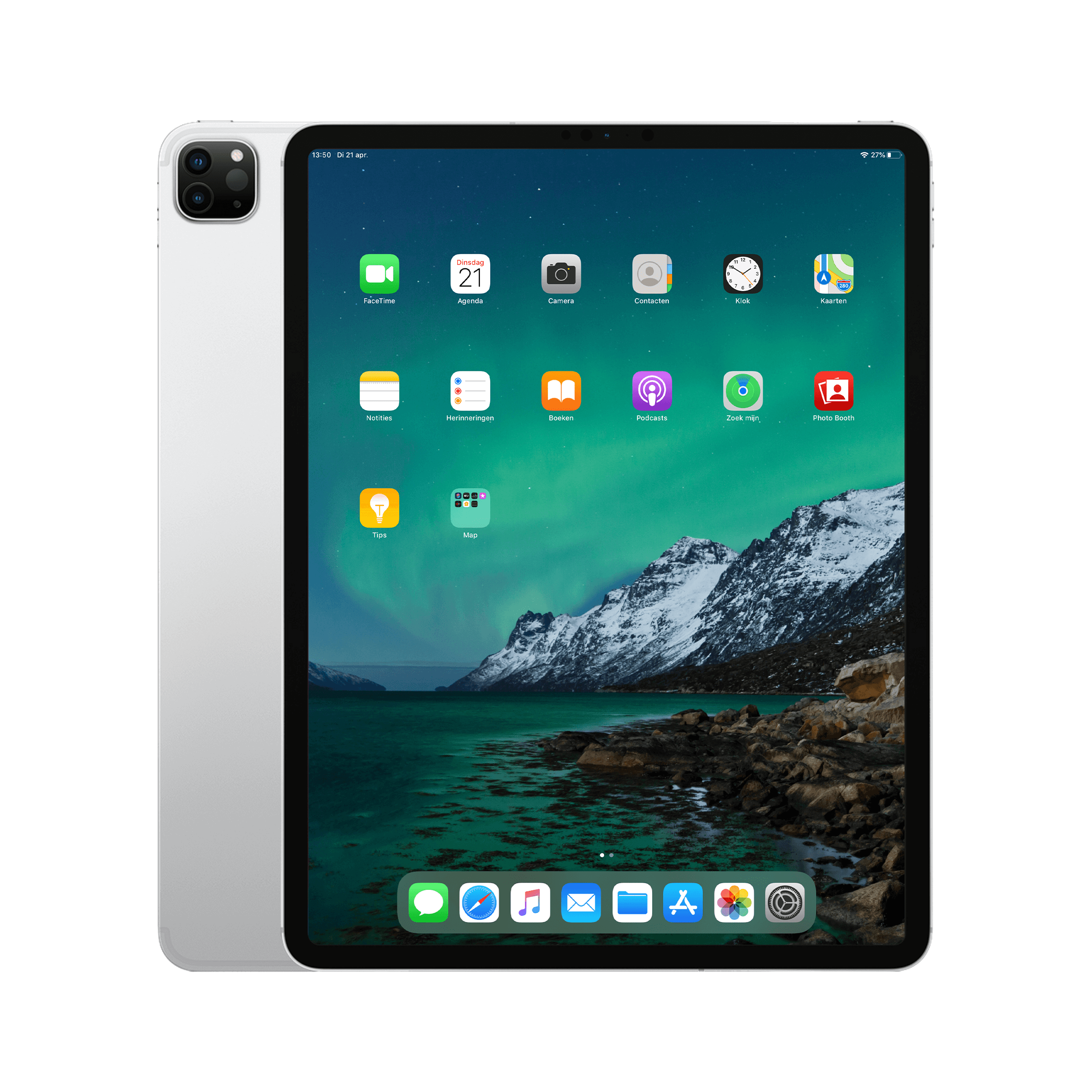 Refurbished iPad Pro 12.9 inch 2020 512 GB 4G Zilver Zichtbaar gebruikt