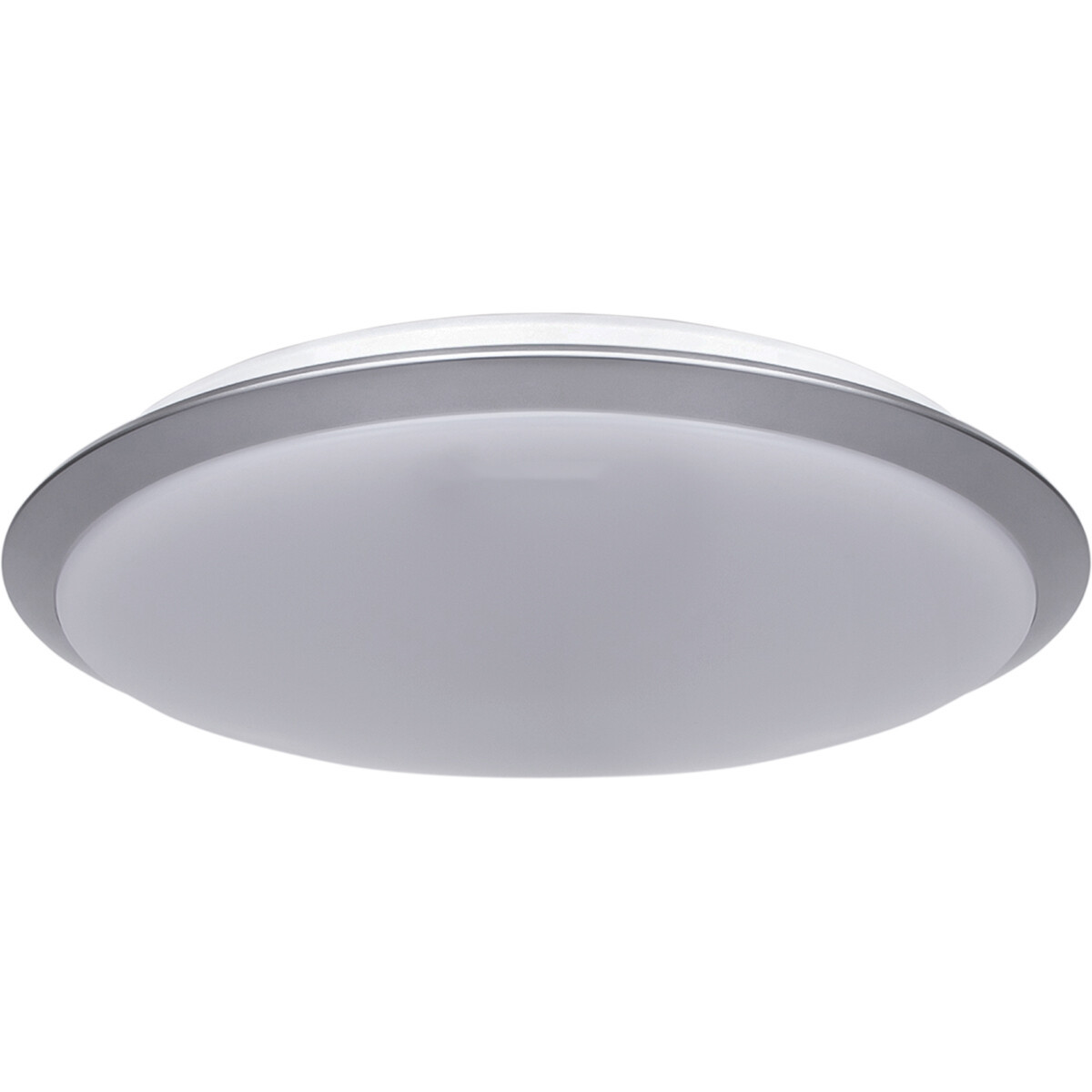 LED Plafondlamp - Aigi Ashly - Opbouw Rond 24W - Helder/Koud Wit 6500K - Mat Zilver - Aluminium