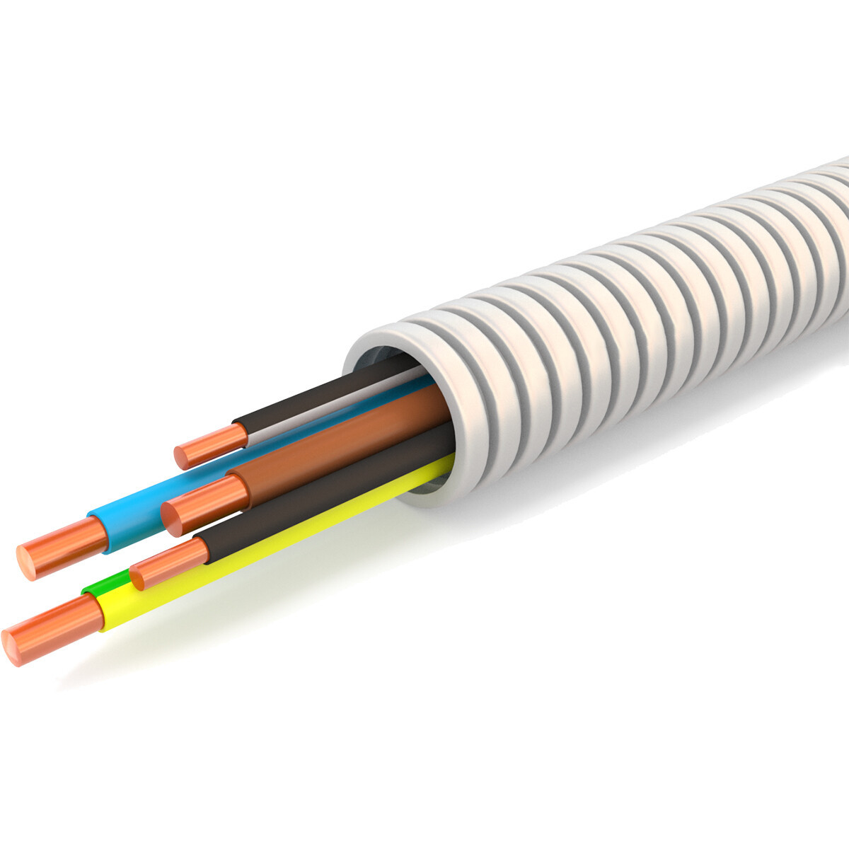 Flexibele Buis met VD Draad - Voorbedrade Flexbuis - 3x2.5mm + 2x1.5mm - 16mm - 100 Meter