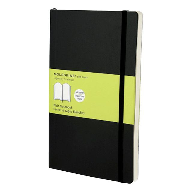 Moleskine notitieboek, ft 13 x 21 cm, effen, soepele cover, 192 bladzijden, zwart