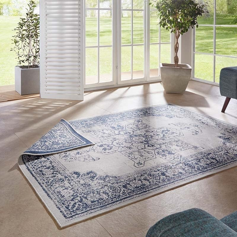 Dubbelzijdig Vloerkleed Borbon Blauw - NORTHRUGS Twin Supreme - 200x290 cm - Rechthoek - Dekbed-Discounter.nl