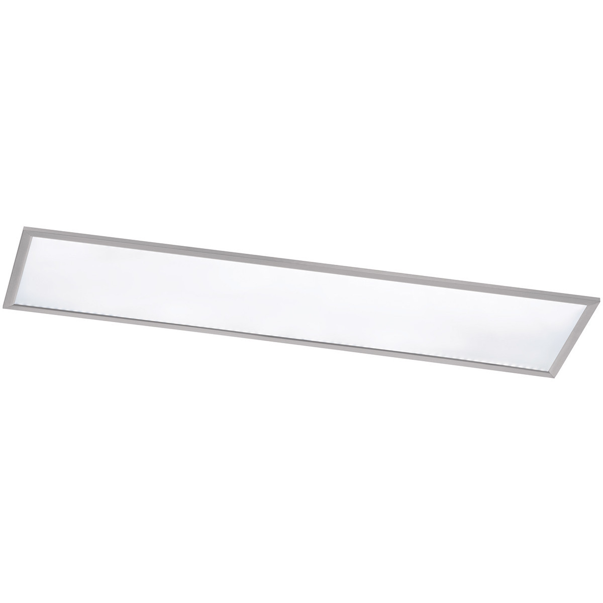 LED Plafondlamp - Plafondverlichting - Trion Povino - 31W - Warm Wit 3000K - Dimbaar - Rechthoek - Mat Nikkel - Aluminium