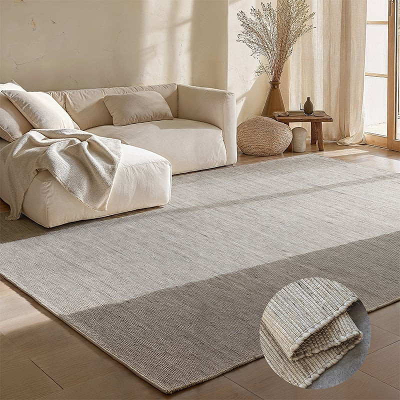 Jute Wol Katoen Vloerkleed Creme - Dhaka - 80x200 cm - Rechthoek - Dekbed-Discounter.nl