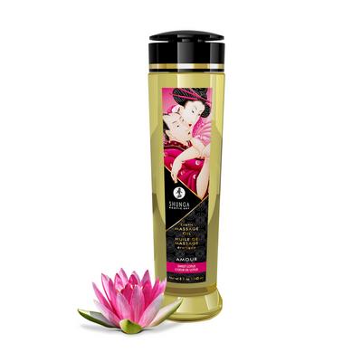 Shunga Erotic Massage Oil - Sweet Lotus - 8 fl oz / 240 ml