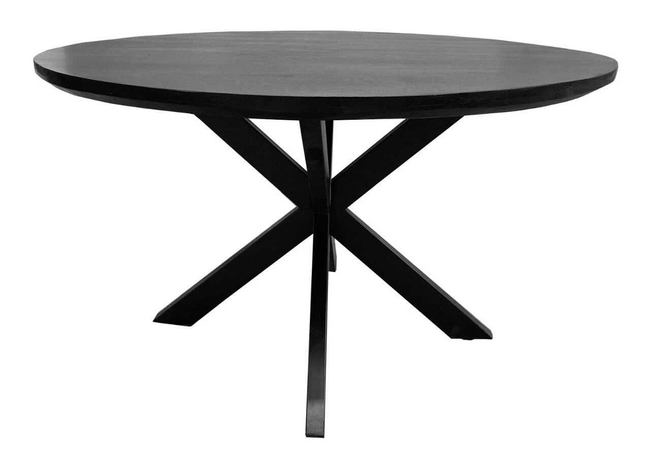 Livingfurn Ronde Eettafel Jesper Mangohout - Zwart