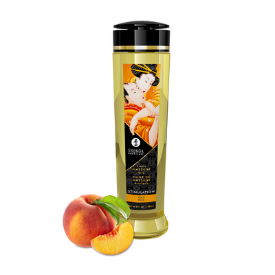 Shunga Erotic Massage Oil - Peach - 8 fl oz / 240 ml