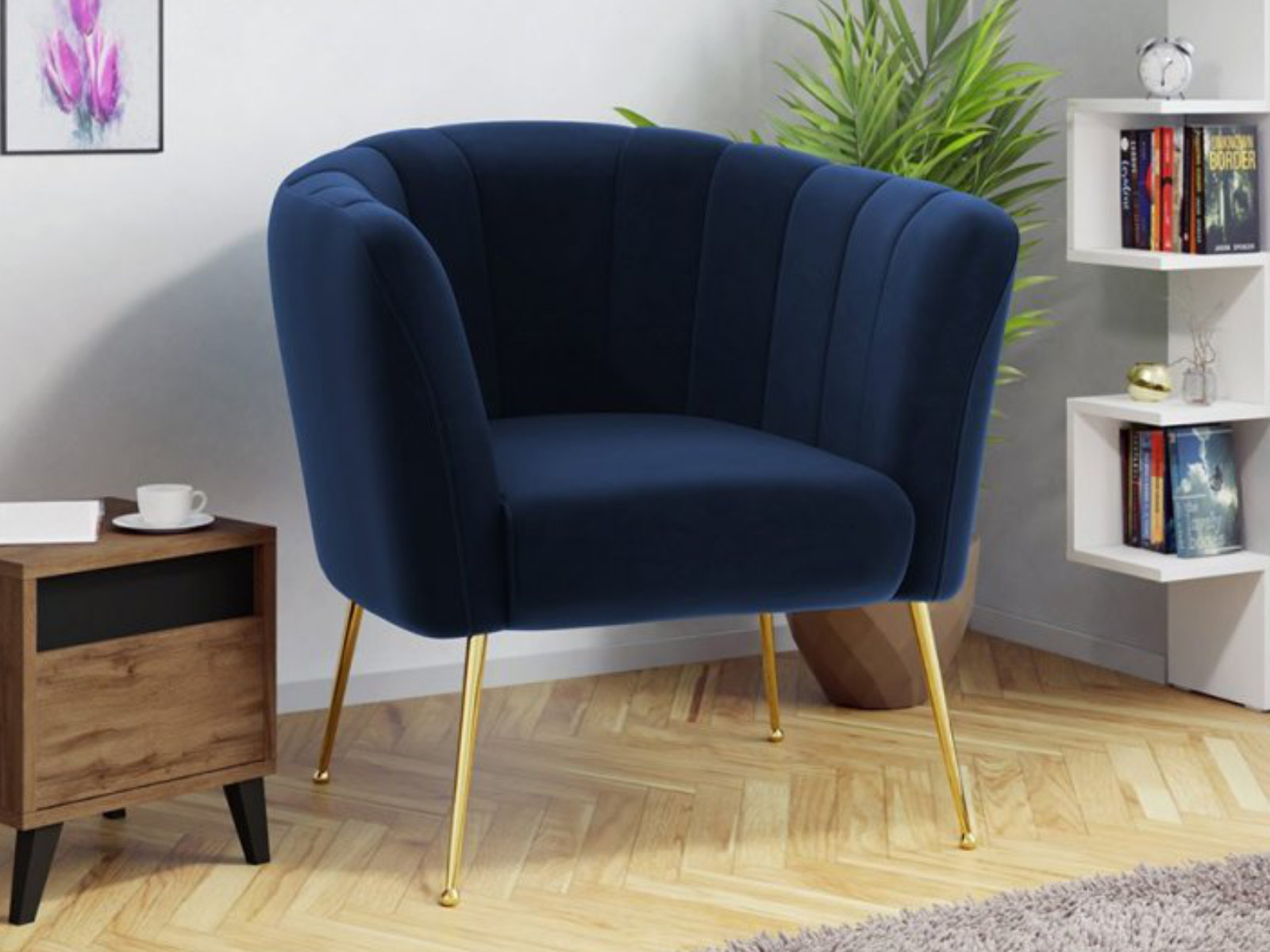 Fauteuil GILARDI donkerblauw