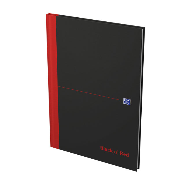 Oxford BLACK N&apos; RED gebonden boek, 192 bladzijden, ft A4, gelijnd