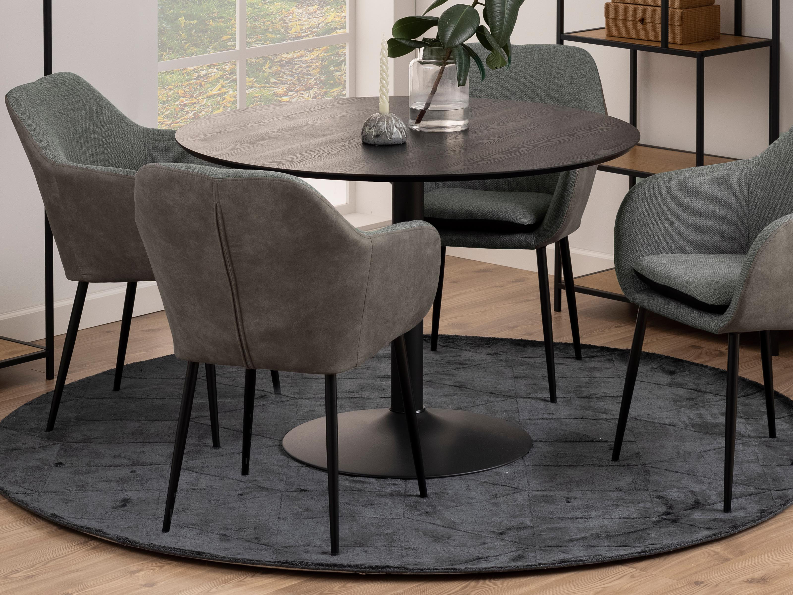 Ronde eettafel IBIRA Ø110 cm zwart