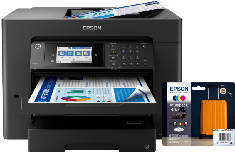 Epson WorkForce WF-7840DTWF + 1 set extra inkt