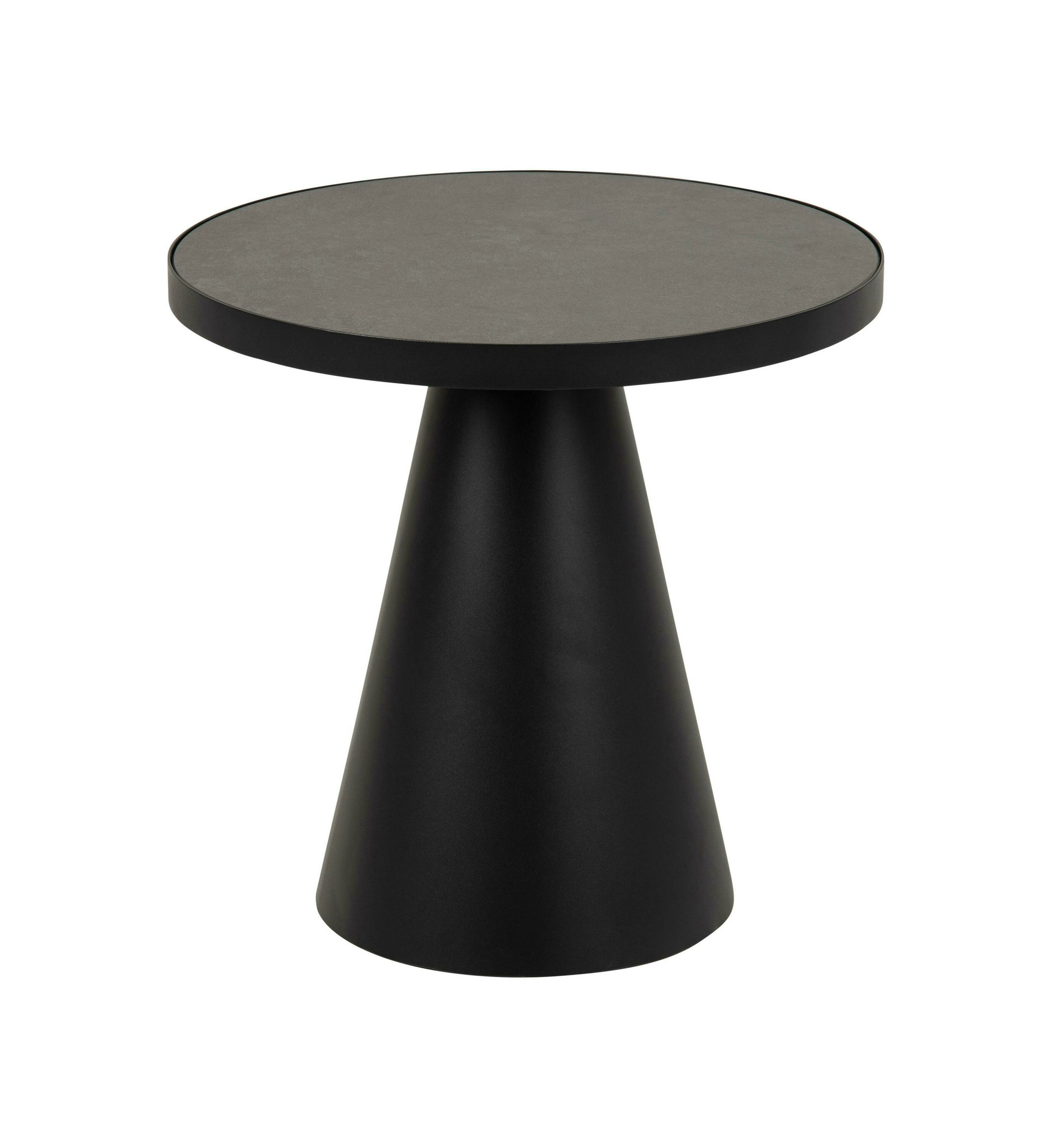 Bendt Salontafel Anemone Keramiek 46cm - Zwart - Rond