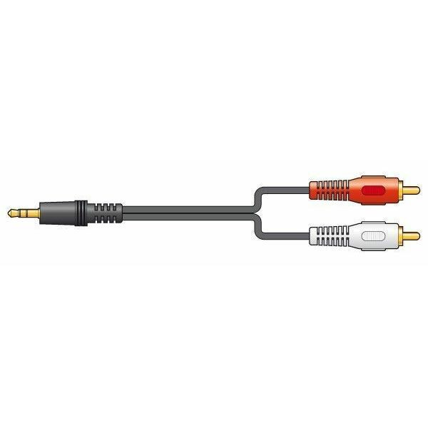 Vonyx Audiokabel: 2x RCA / Tulp - 1x 3.5mm Jack 1.5m