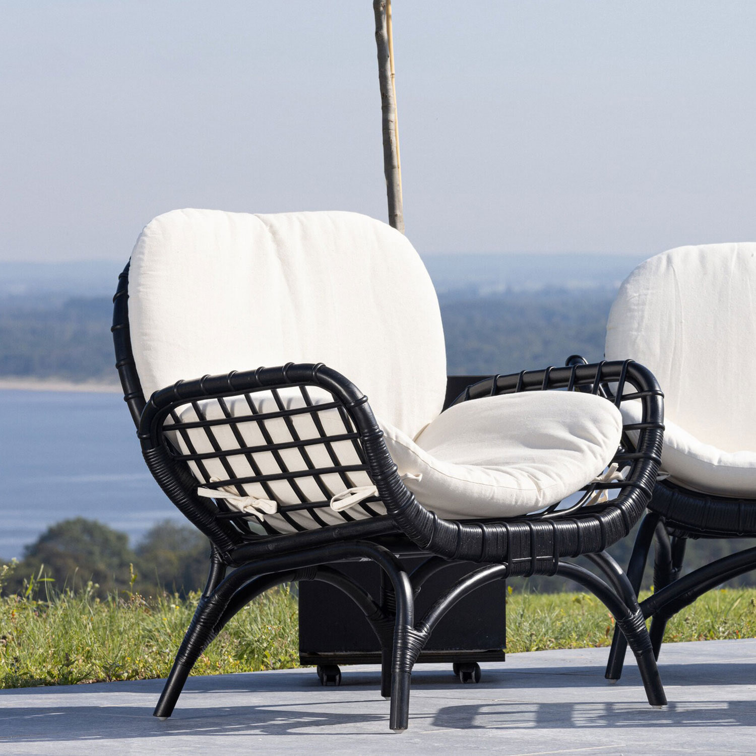 Nohr Outdoor Loungestoel Britini Wicker - Zwart