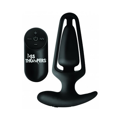 XR Brands Hollow Anal Plug with Remote Control and 7 Speeds