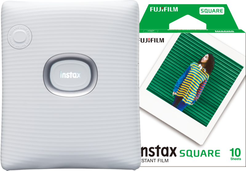 Fujifilm Instax Square Link White + Fujifilm Instax Film Square WW1 (10 stuks)