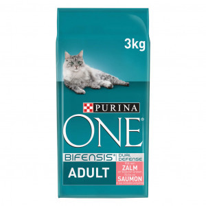 Purina One Adult met zalm kattenvoer 3 x 3 kg