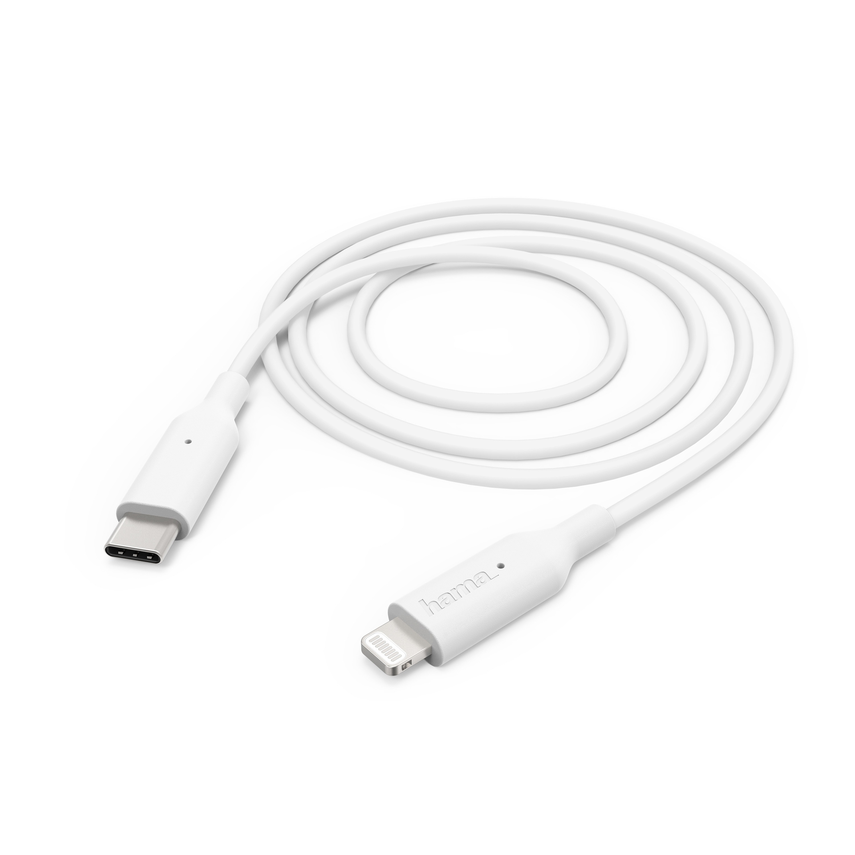 Hama Laadkabel USB-C naar Lightning 1 meter Oplader Wit