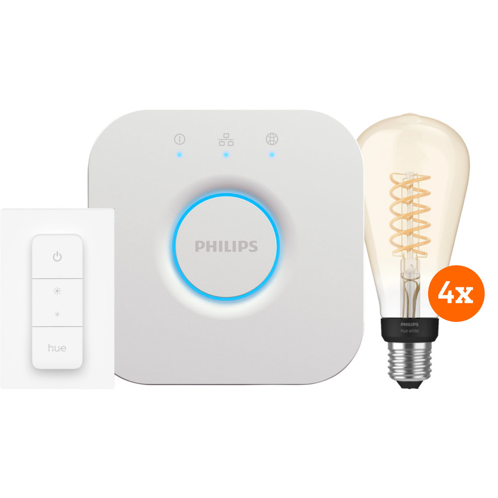 Philips Hue Filament White Edison XL 4-Pack Startpakket