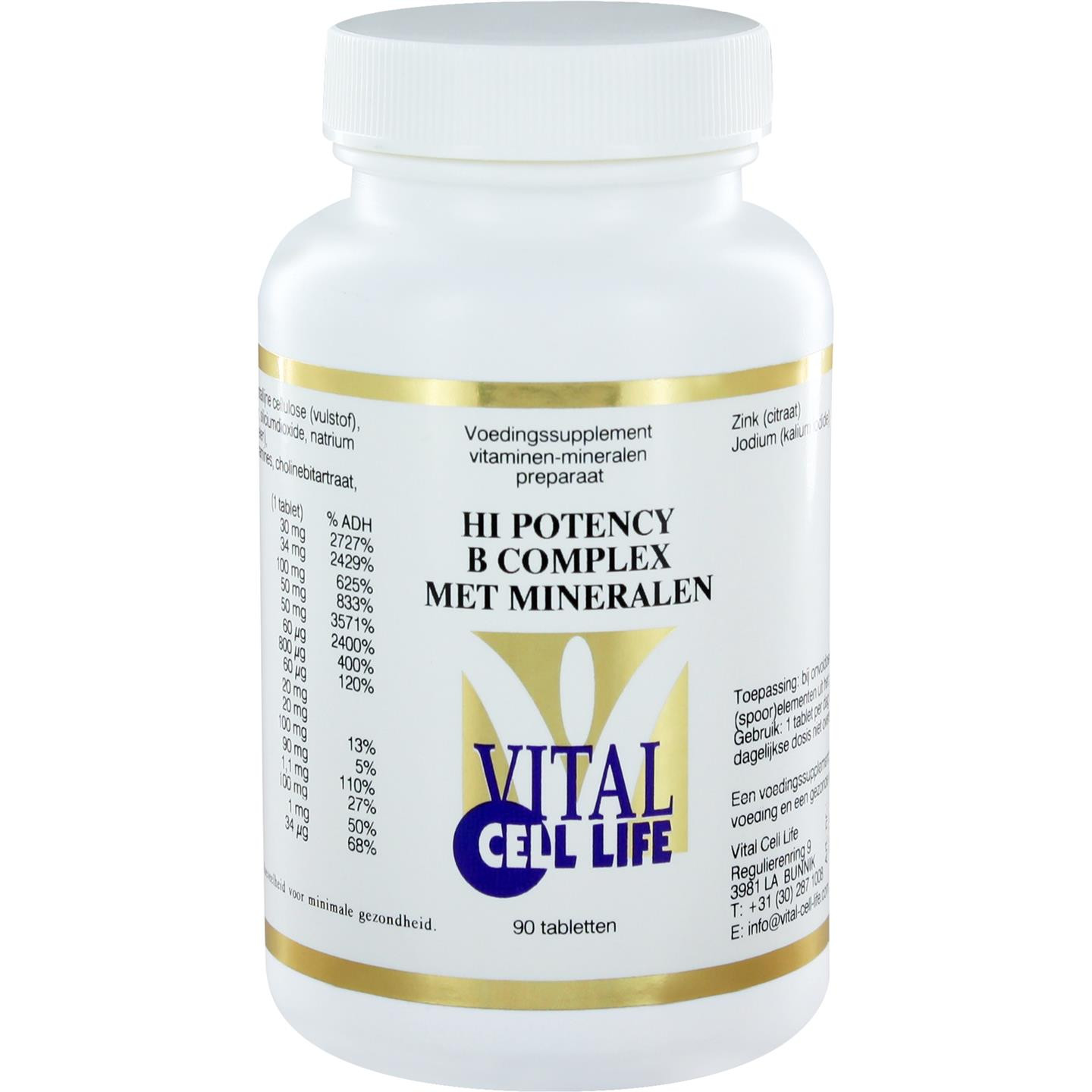 Hi Potency B complex met Mineralen