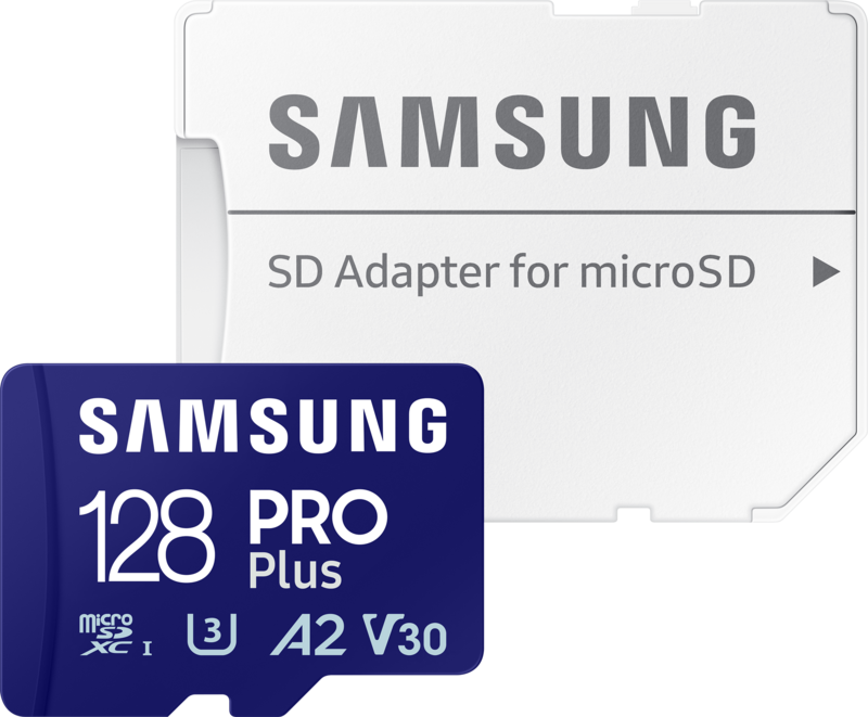 Samsung PRO Plus 128GB (2023) microSDXC + SD Adapter