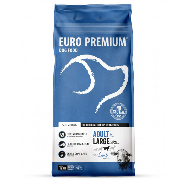 Euro Premium Adult Large w/Lamb & Rice hondenvoer 2 x 12 kg