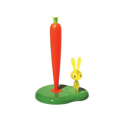 Alessi Bunny & Carrot Keukenrolhouder kunststof groen