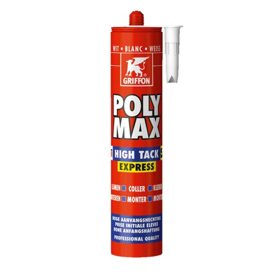 Griffon montagelijm - PolyMax High Tack Express - 435 gram koker - wit