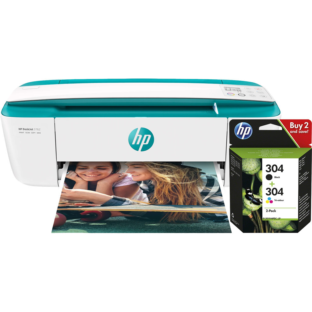 HP Deskjet 3762 + 1 set extra inkt