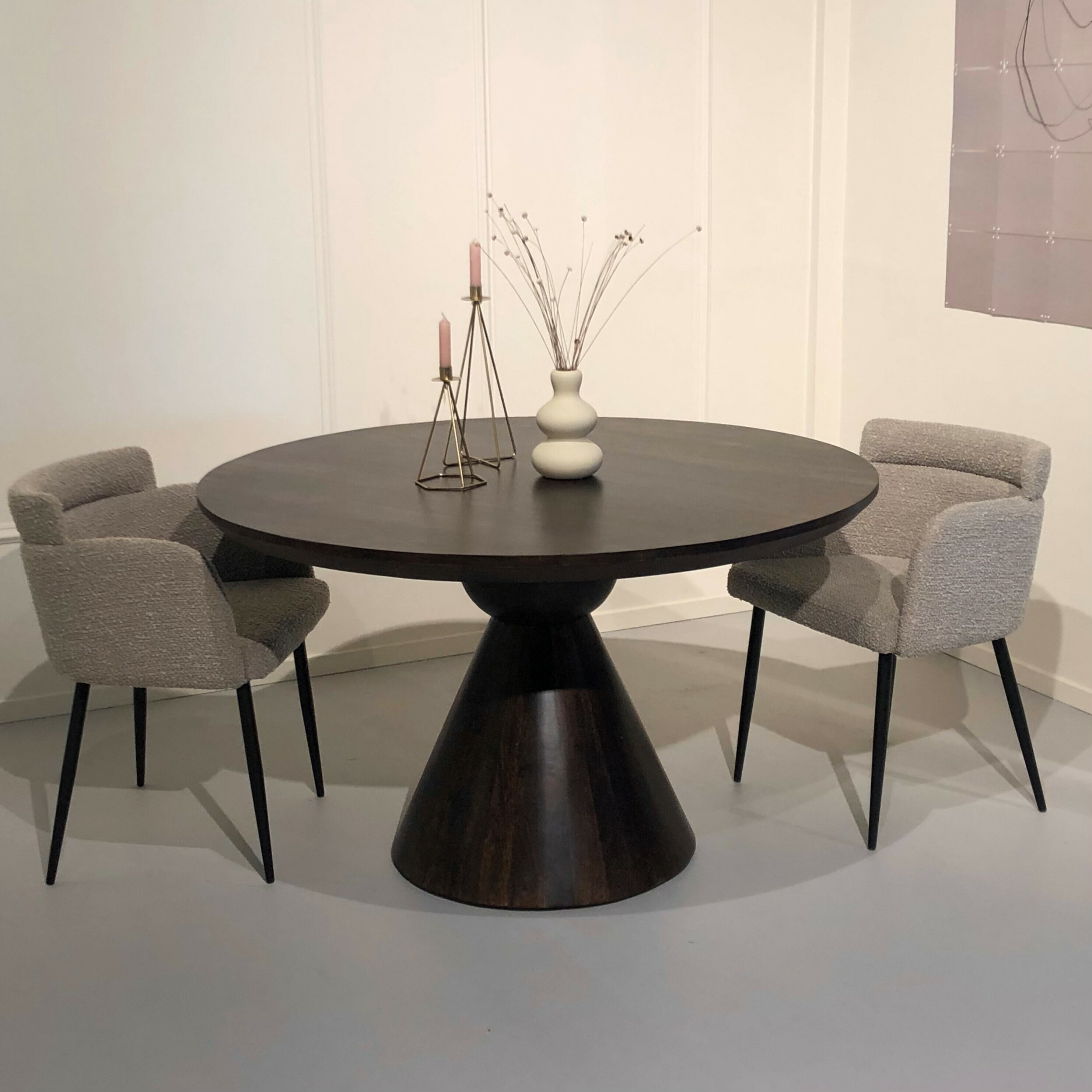 Brix Ronde Ronde Eettafel Balthazar Mangohout, 130cm - Walnoot