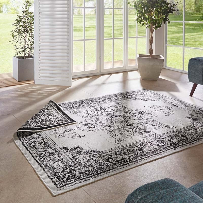 Dubbelzijdig Vloerkleed Borbon Zwart - NORTHRUGS Twin Supreme - 120x170 cm - Rechthoek - Dekbed-Discounter.nl