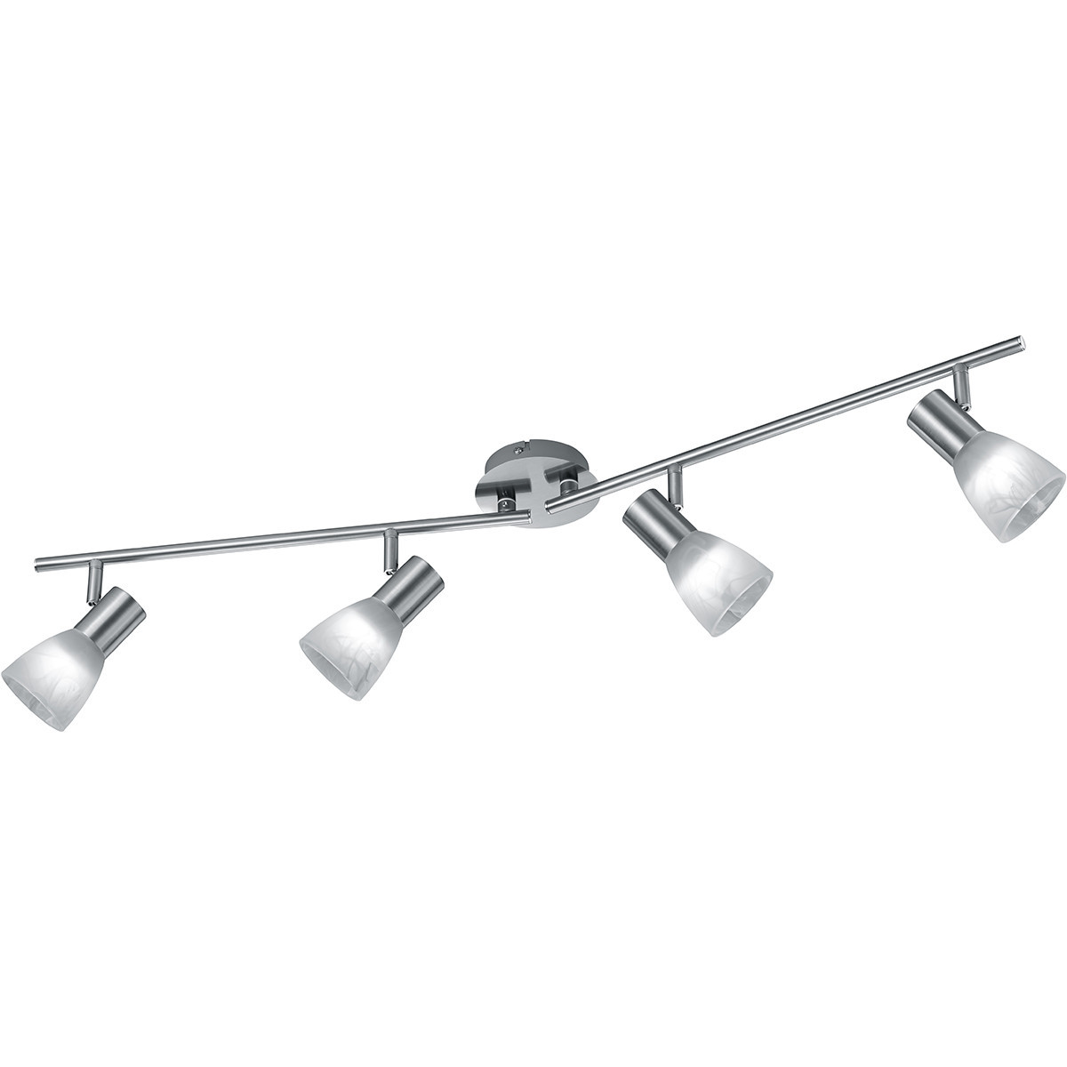 LED Plafondspot - Trion Vosta - E14 Fitting - 16W - Warm Wit 3000K - 4-lichts - Rechthoek - Mat Nikkel - Aluminium