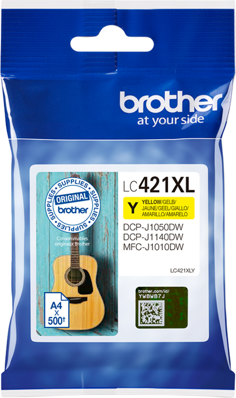 Brother LC-421XL Cartridge Geel