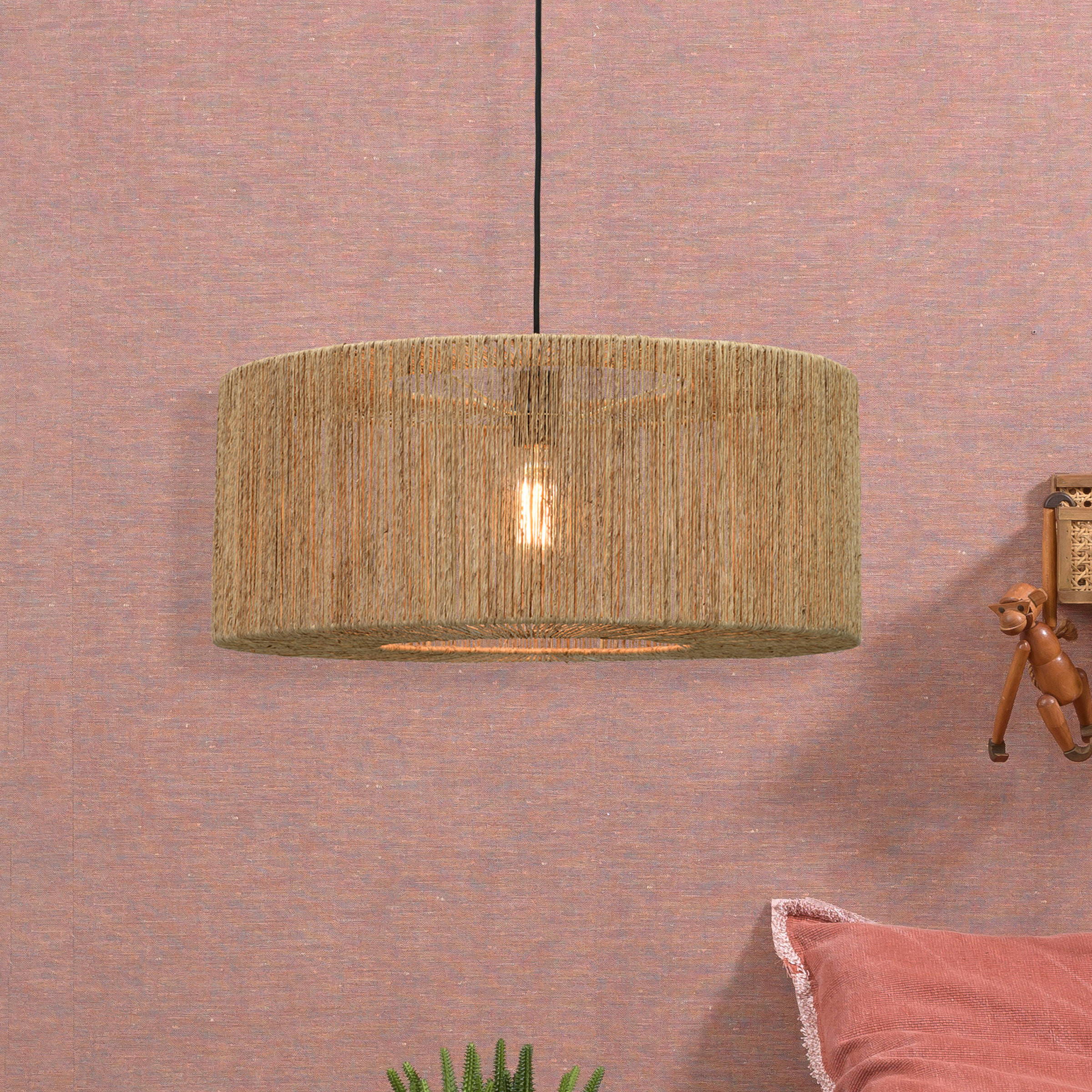 GOOD&MOJO Hanglamp 'Iguazu' Large, Jute, kleur Naturel