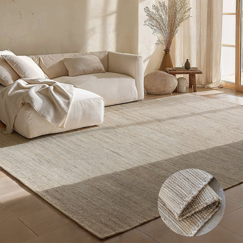 Jute Wol Katoen Vloerkleed Zacht Taupe - Dhaka - 160x230 cm - Rechthoek - Dekbed-Discounter.nl