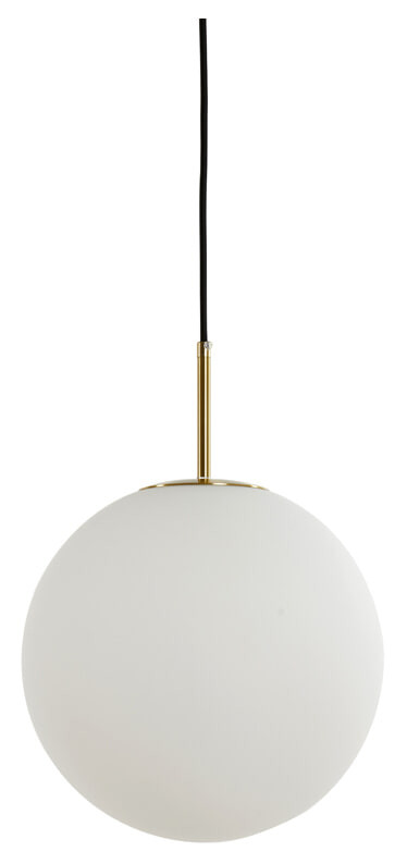 Light & Living Hanglamp 'Medina' 30cm, kleur Antiek Brons/Mat Wit