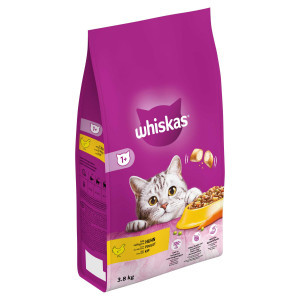 Whiskas Adult 1+ met kip kattenvoer 2 x 3,8 kg