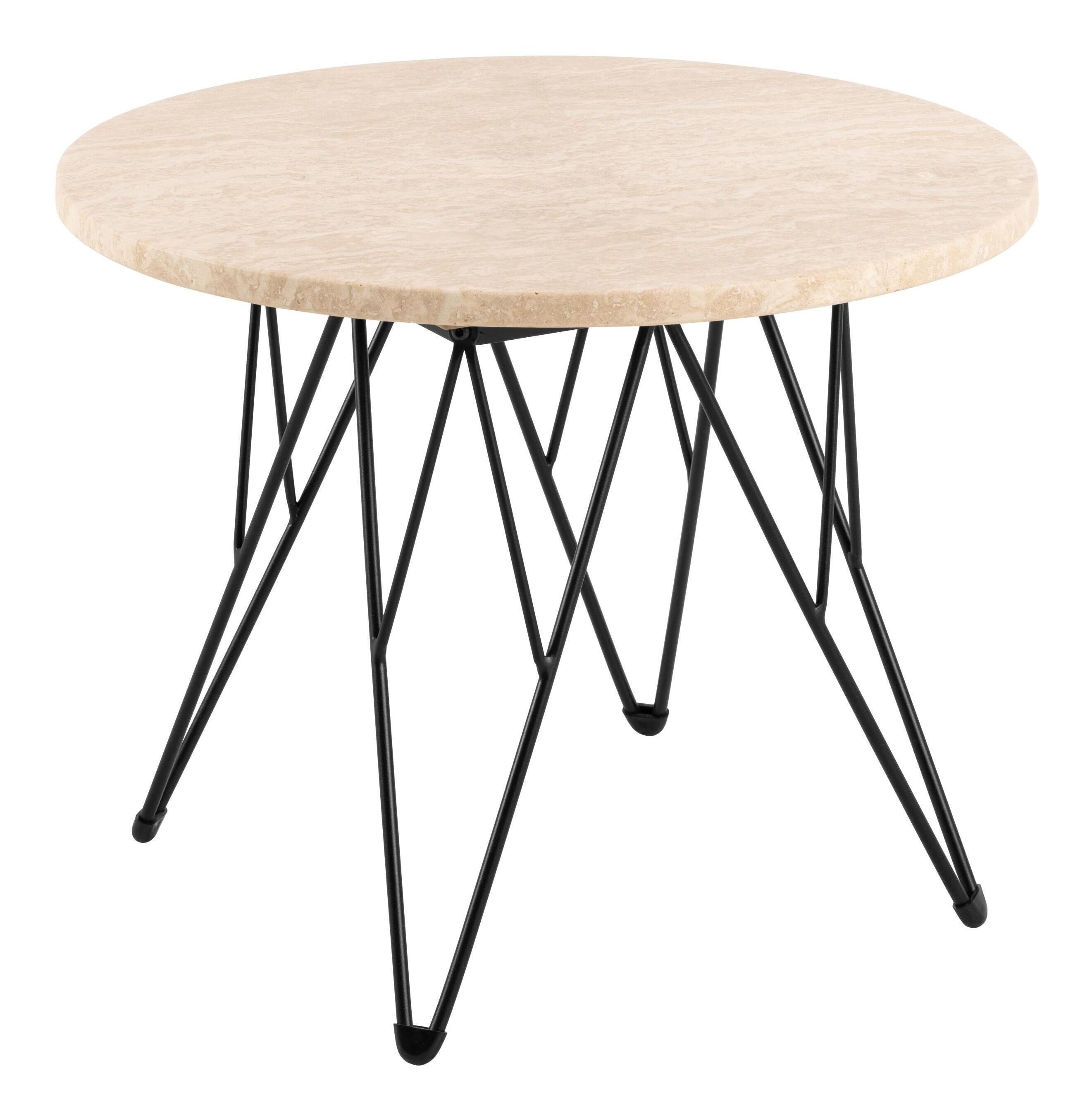 Bendt Ronde Bijzettafel Nadia Marmer, 55cm - Beige