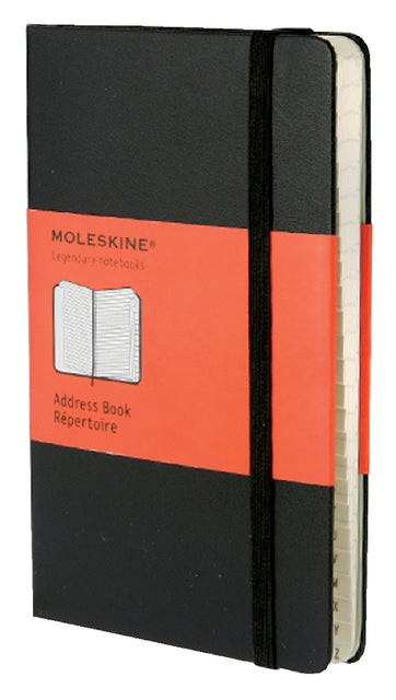 Adresboek Moleskine pocket 90x140mm zwart