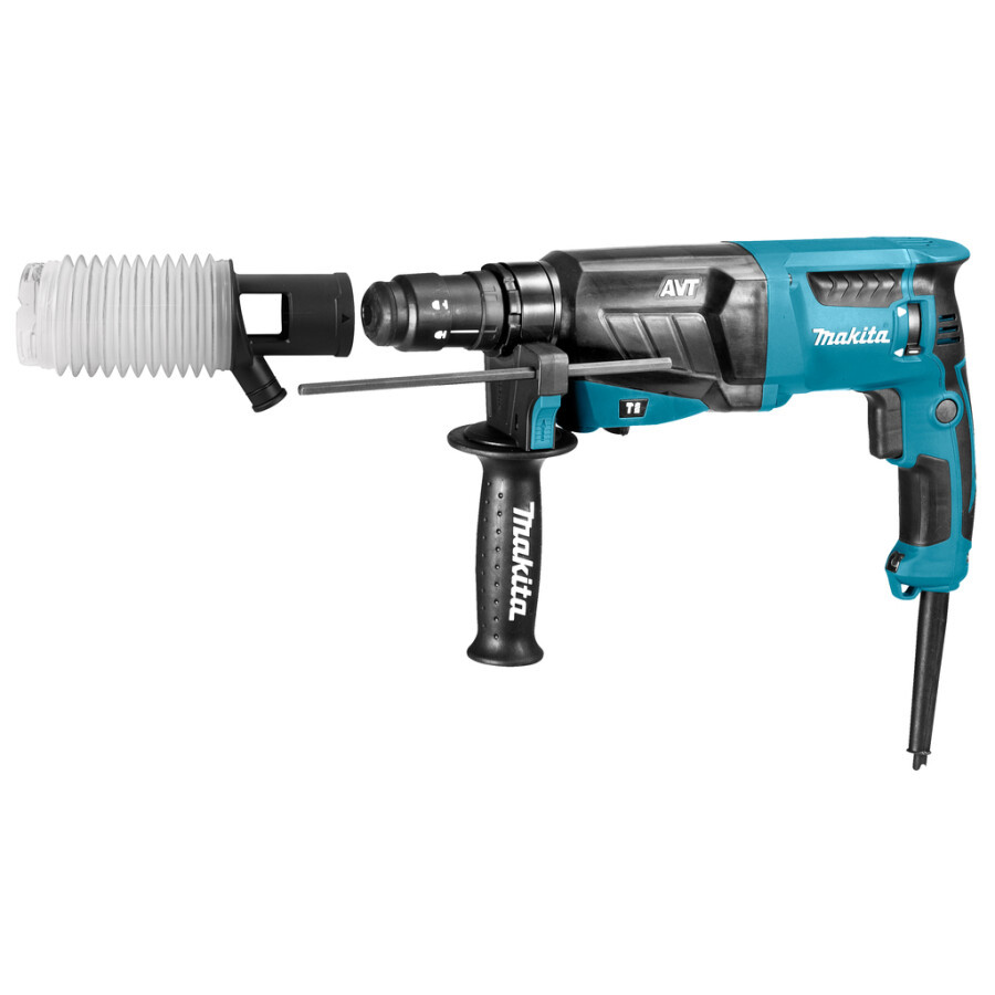 Makita combihamer 230V - HR2631FTJ - SDS plus - 2.4J - 800W - stofafzuigset en verwisselbare boorkop - in Mbox