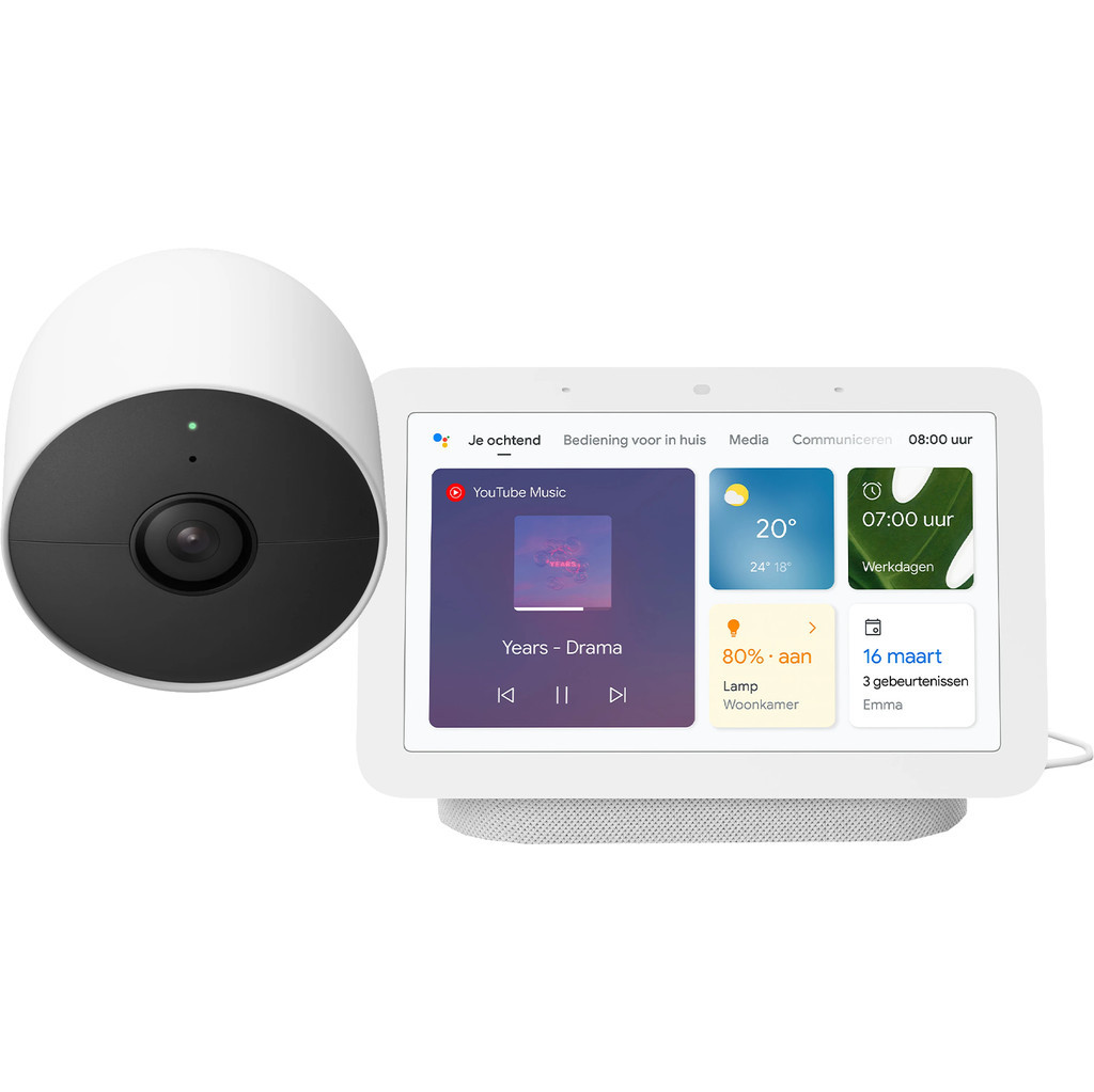 Google Nest Cam + Google Nest Hub 2