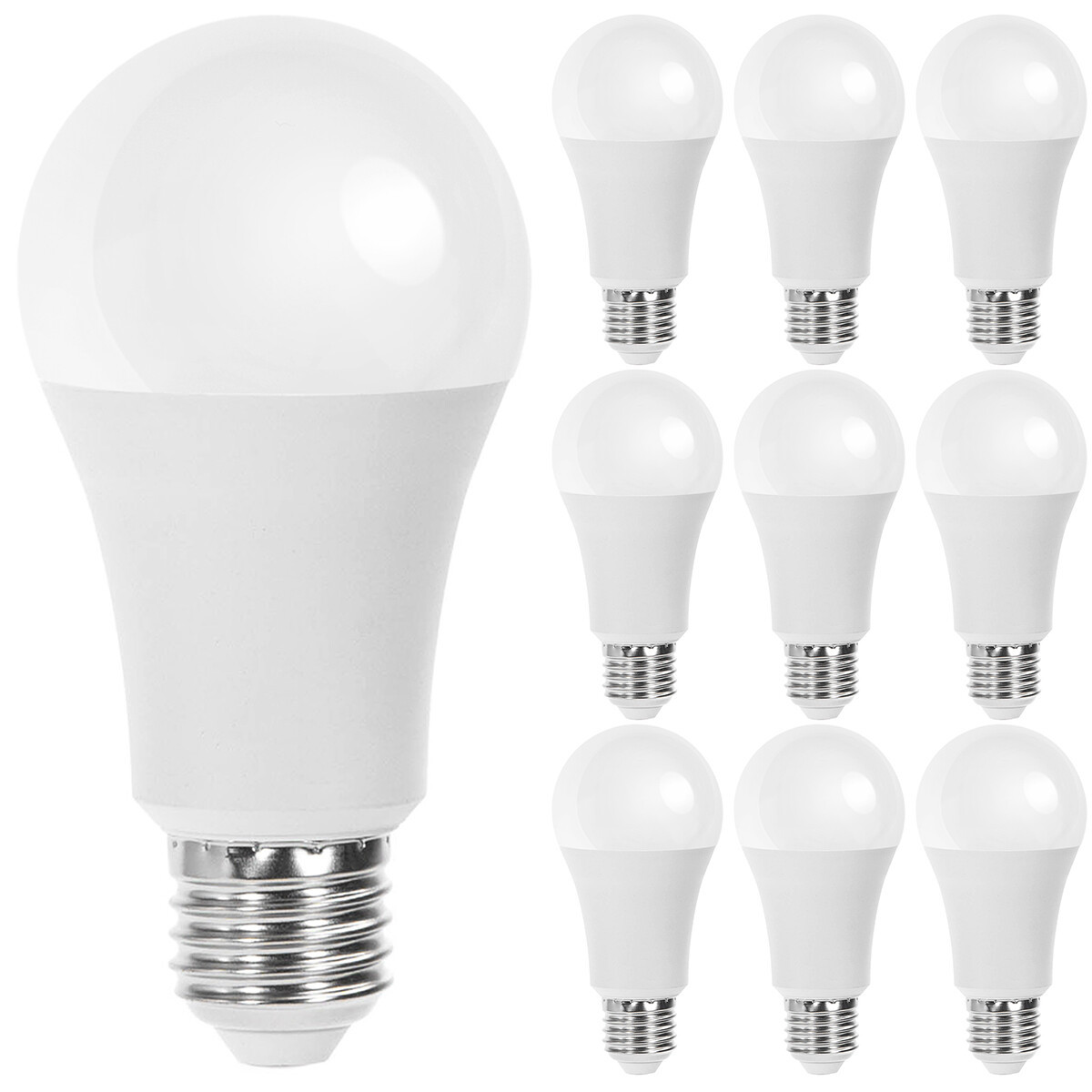 LED Lamp 10 Pack - E27 Fitting - 15W - Helder/Koud Wit 6500K