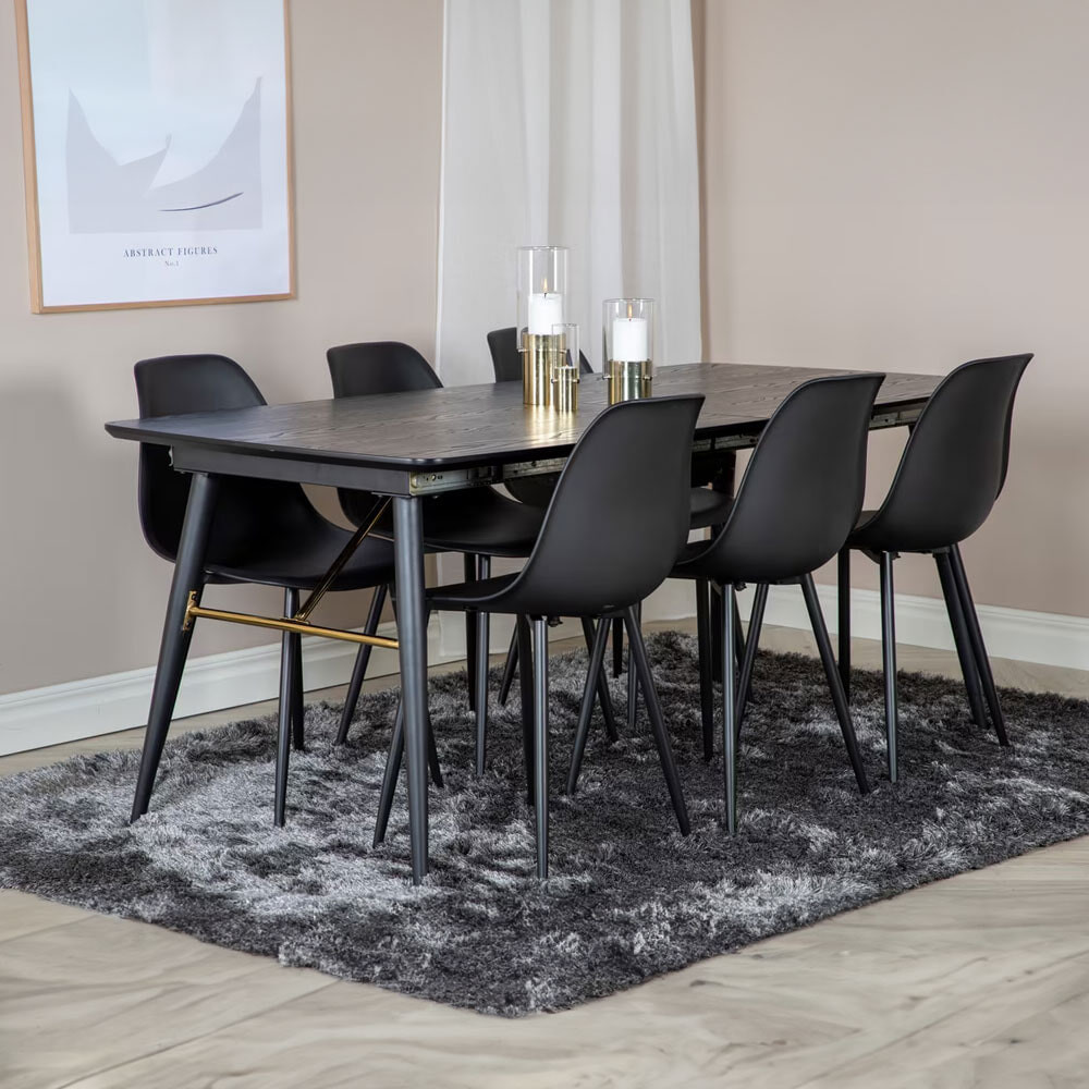 Nohr Uitschuifbare Eettafel Frisco MDF, 180/220 x 85cm - Zwart