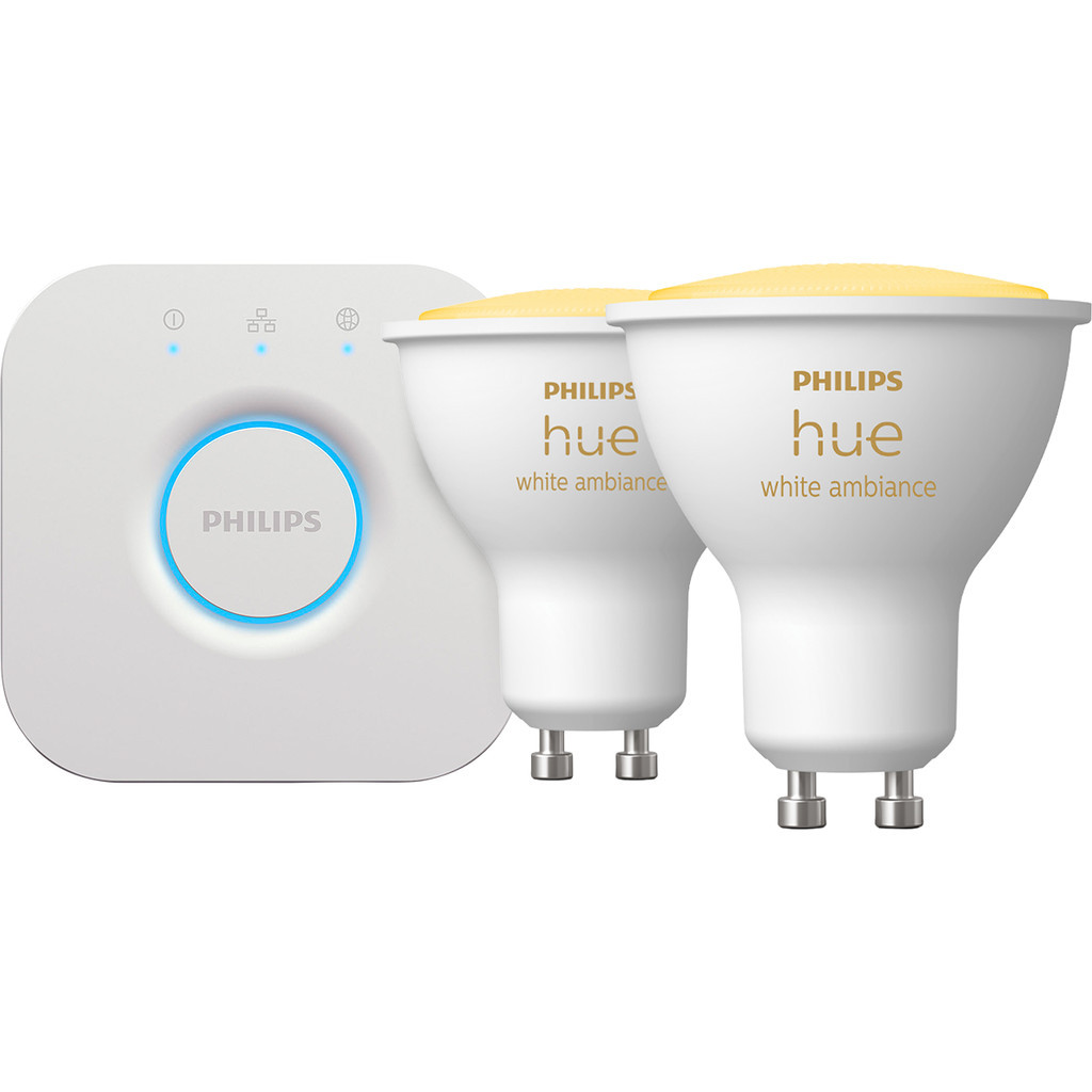 Philips Hue White Ambiance GU10 Duo pack + Hue Bridge