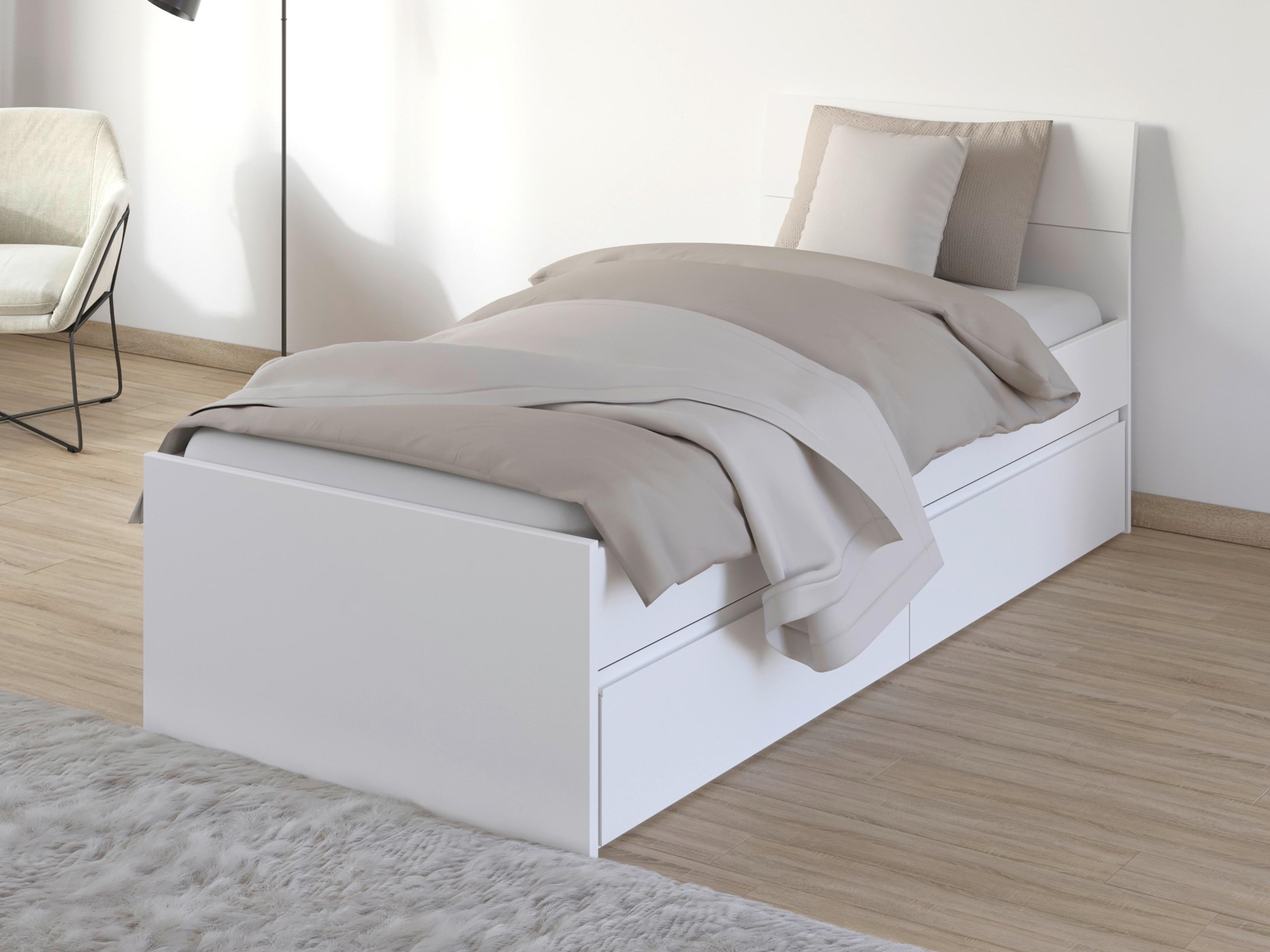 Bed JOHAN 90x200 cm wit