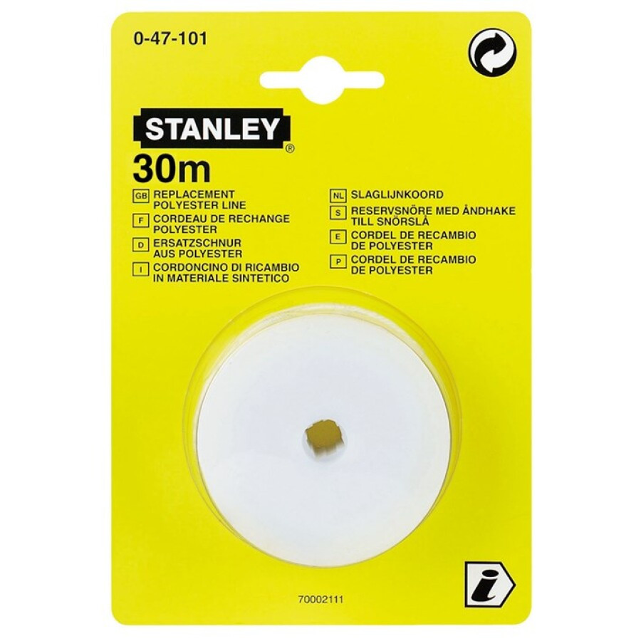 Stanley slaglijnkoord - 1 mm - 30 m - 0-47-101