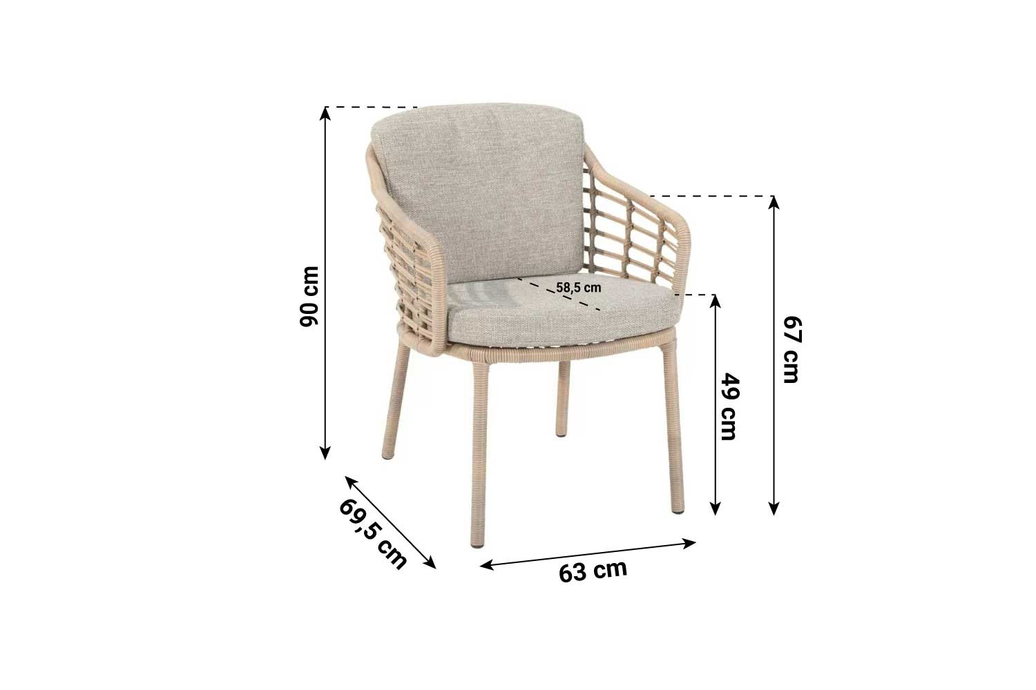 4 Seasons Outdoor Como dining tuinstoel