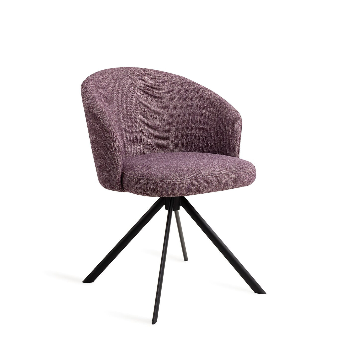 Jesper Home Eetkamerstoel Niimi Draaibaar, Revolve Black - Perfect Plum