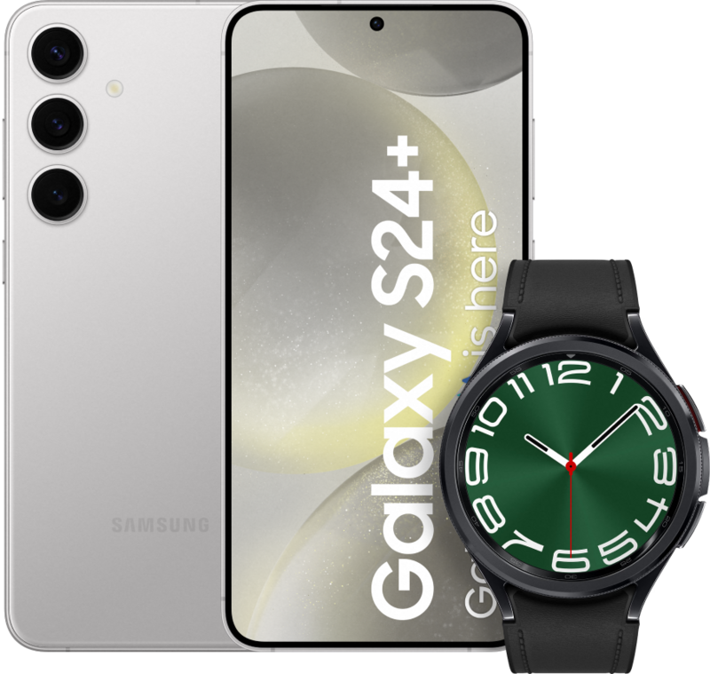 Samsung Galaxy S24 Plus 256GB Grijs 5G + Galaxy Watch 6 Classic Zwart 47mm