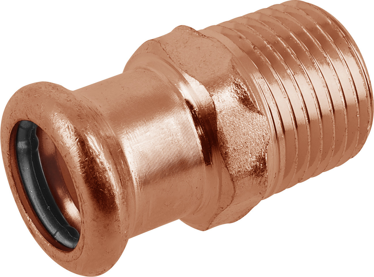 Bonfix Pressfitting roodkoper WATER Puntstuk 1 x 28 - conische buitendraad x press - (m-profiel)