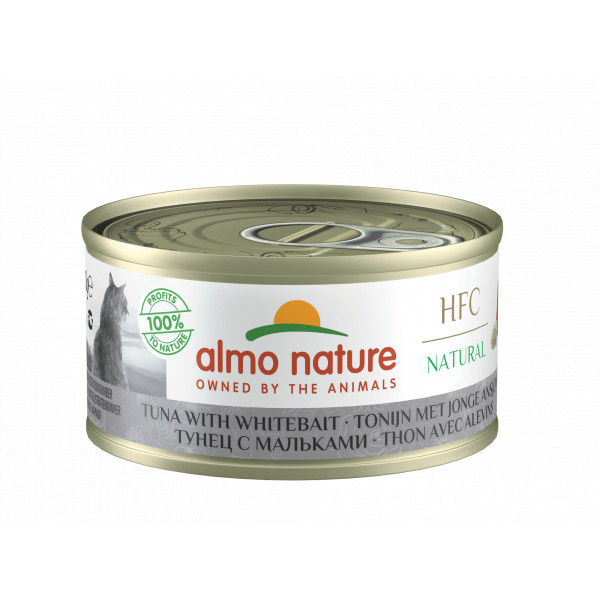 Almo Nature HFC Natural tonijn met ansjovis natvoer kat (70 g) 6 x 70 g